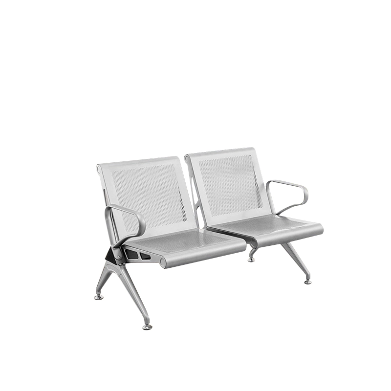 Medical Metal Furniture Waiting Chair Triple Bench 3 4 5 Seater Pu Foam Black Red Blue Seat for Hospital Airport Office Building - MEI YI