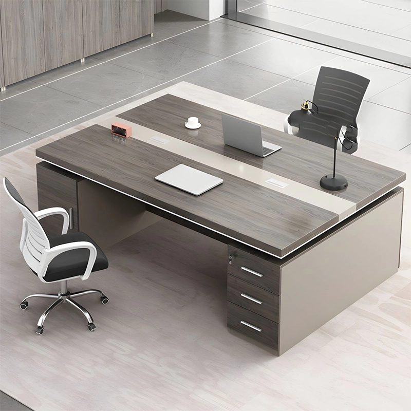Executive Office Computer Desk Chair Set Modern Wood Panel for Small Enterprise Office Work Zone B2B Furniture Vendor MEIYI - MEI YI