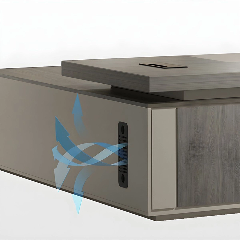 High Quality L Shape Office Desk Modern Style with Cabinet for Corporate Executive Area B2B Furniture Vendor MEIYI - MEI YI