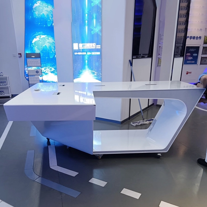 Modern High-Tech Lacquered CEO Office Desk with Innovative Design - MEI YI