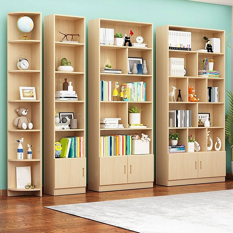 Black Wooden Bookshelf Portable Display Cabinet for Living Room Area Direct Factory Supplier MEIYI - MEI YI