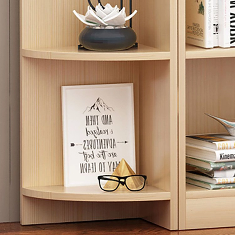 Contemporary Black Wooden Bookshelf Portable for Living Room Display Area Export Trading Company MEIYI - MEI YI