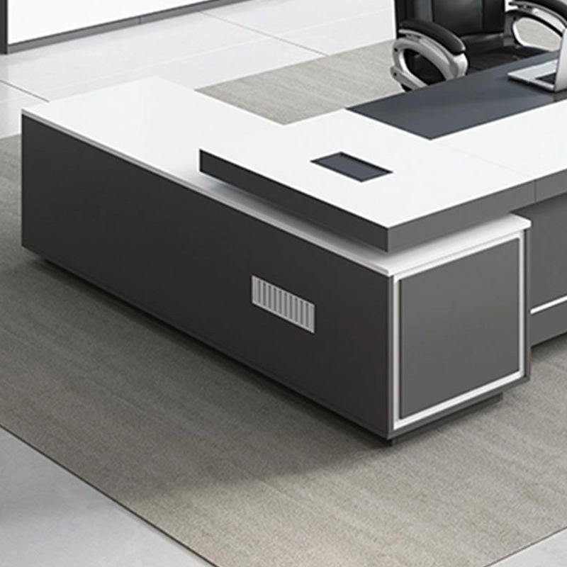 White L-Shaped Desk Customizable Hues for Office Home Business Zone Professional Production Base MEIYI - MEI YI
