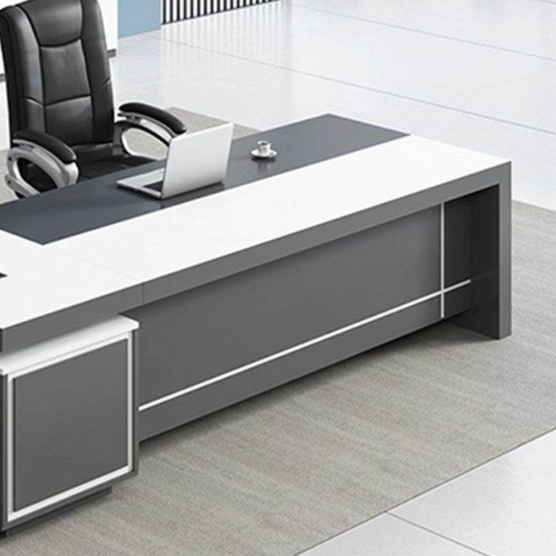 White L-Shaped Office Desk Modern Design for Startup Home Business Office OEM Manufacturer MEIYI - MEI YI