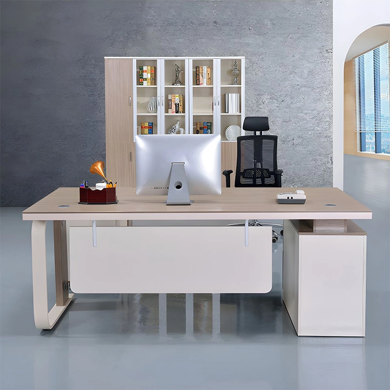 L Shaped Computer Desk with Drawers MDF Melamine for Remote Work Home Office ODM Solution Provider MEIYI - MEI YI