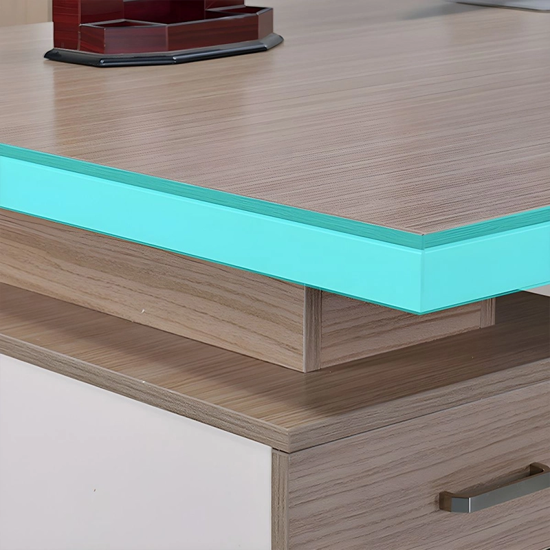 L Shaped Computer Desk Metal Base with Drawers for Enterprise Office Work Area Direct Factory Supplier MEIYI - MEI YI