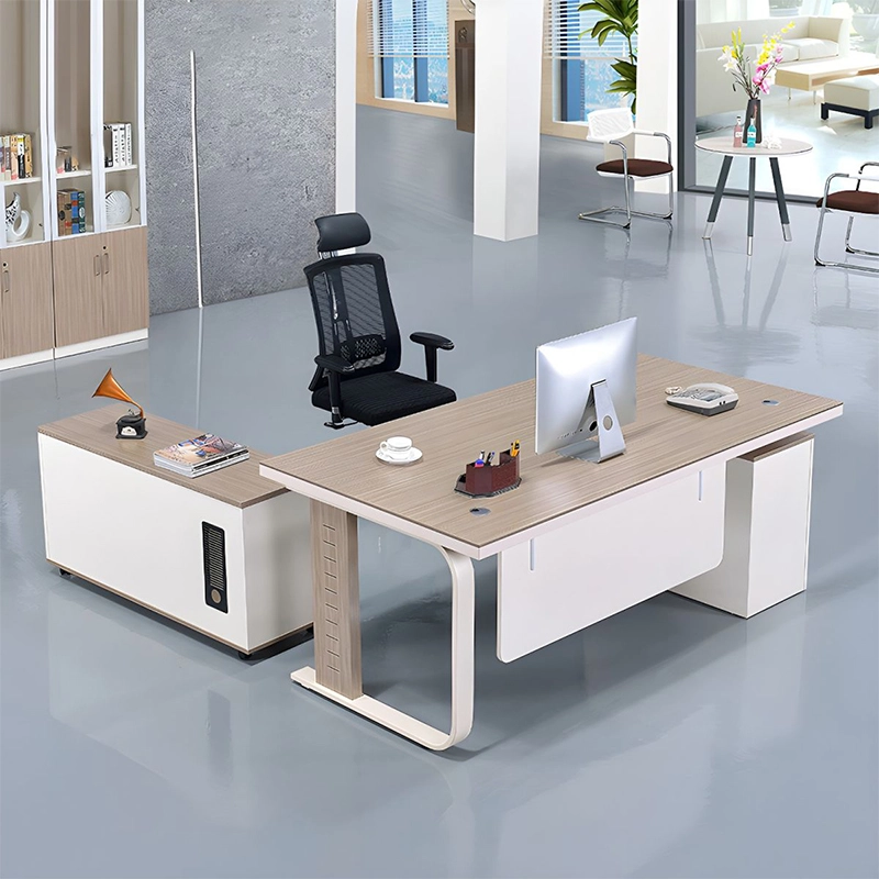 Modern Fashion L Shaped Office Table MFC Melamine for Small Business Office Zone B2B Furniture Vendor MEIYI - MEI YI