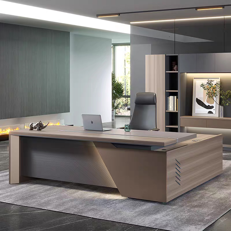 Modern Commercial CEO Executive Desk with Integrated Lighting Options Modern Commercial CEO Executive Desk with Integrated Lighting Options