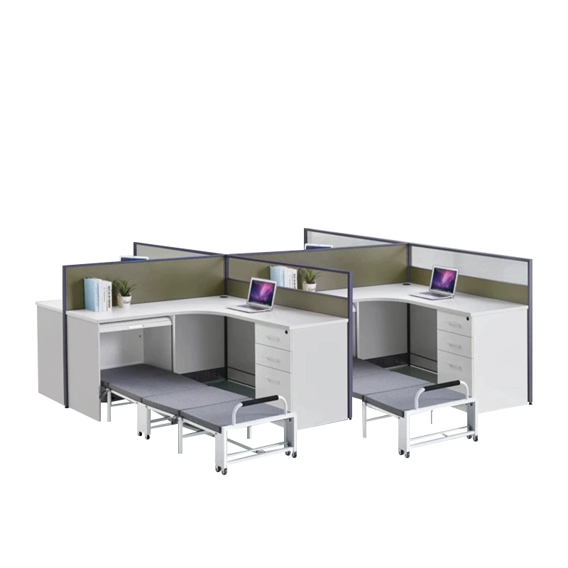 Most Popular Luxury Single Person Aluminium Office Workstation Modern Design with Bed for Industrial Use Big Workstation Desk - MEI YI