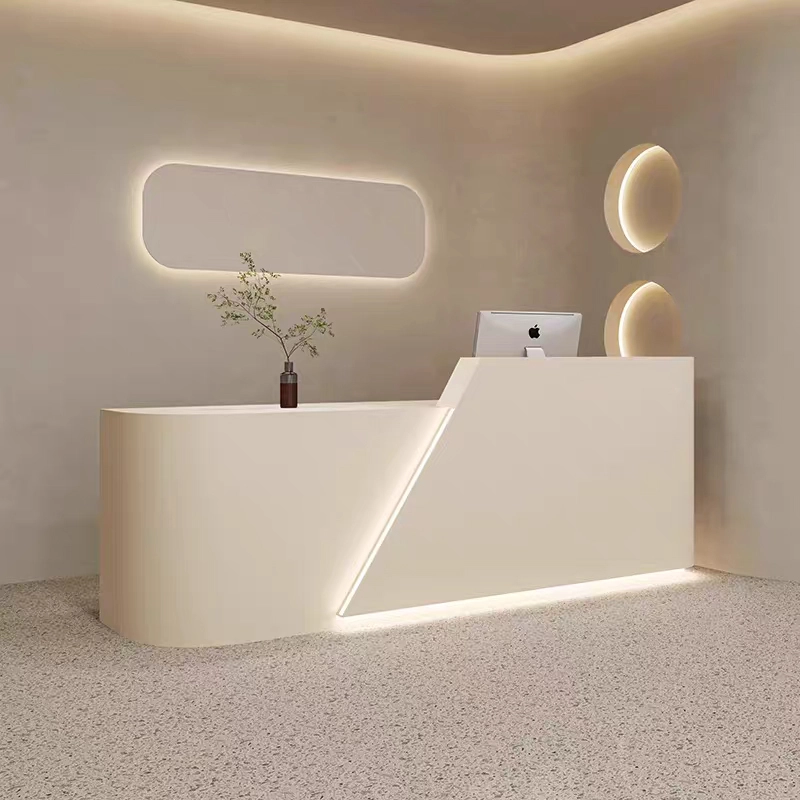 Modern Custom Reception Desk for Salons, Gyms, and Retail Spaces - MEI YI
