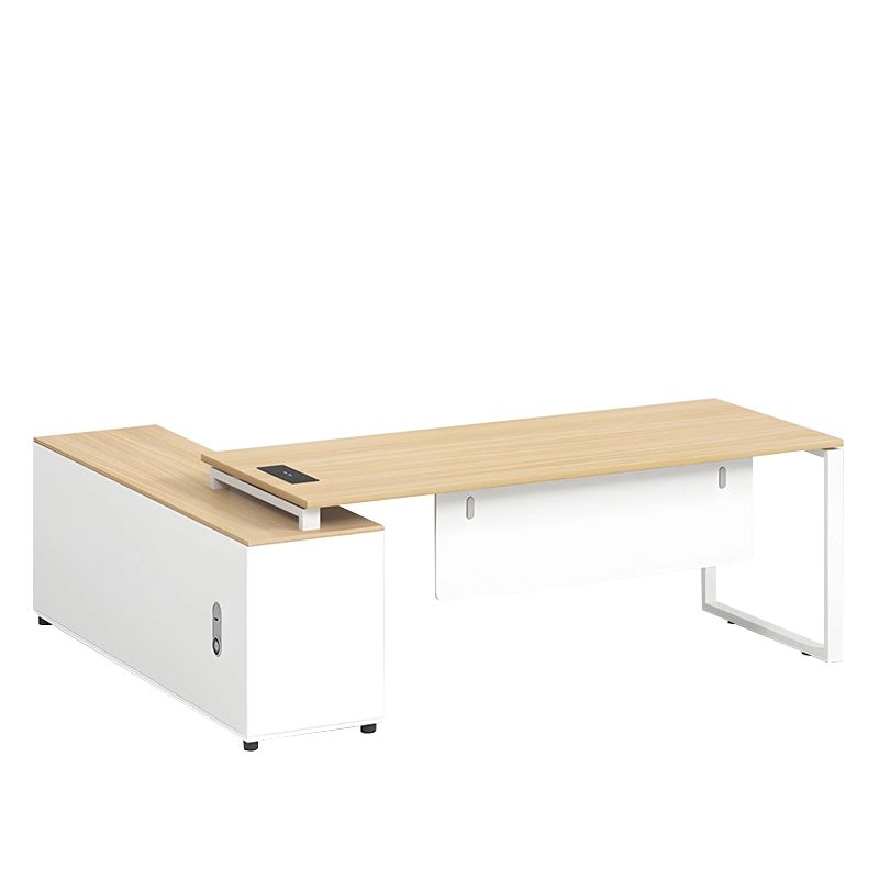 L-shaped Executive Office Desk MFC Table High Quality for Startup CEO Manager Office OEM Manufacturer MEIYI - MEI YI