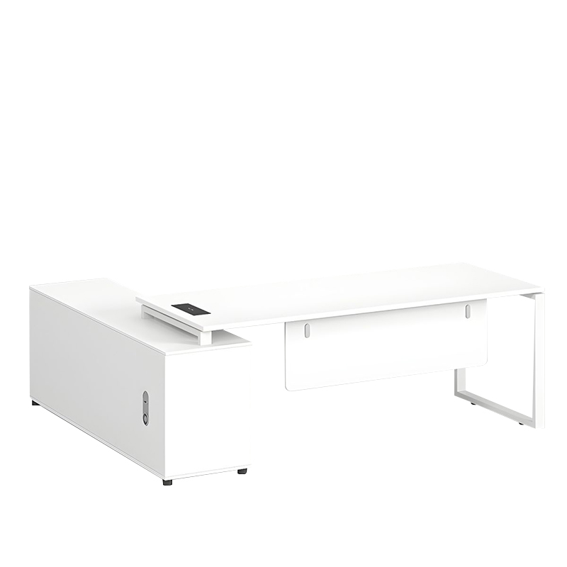 L-shaped Executive Office Desk MFC Table Luxury for Corporate Executive Office Project Contractor MEIYI