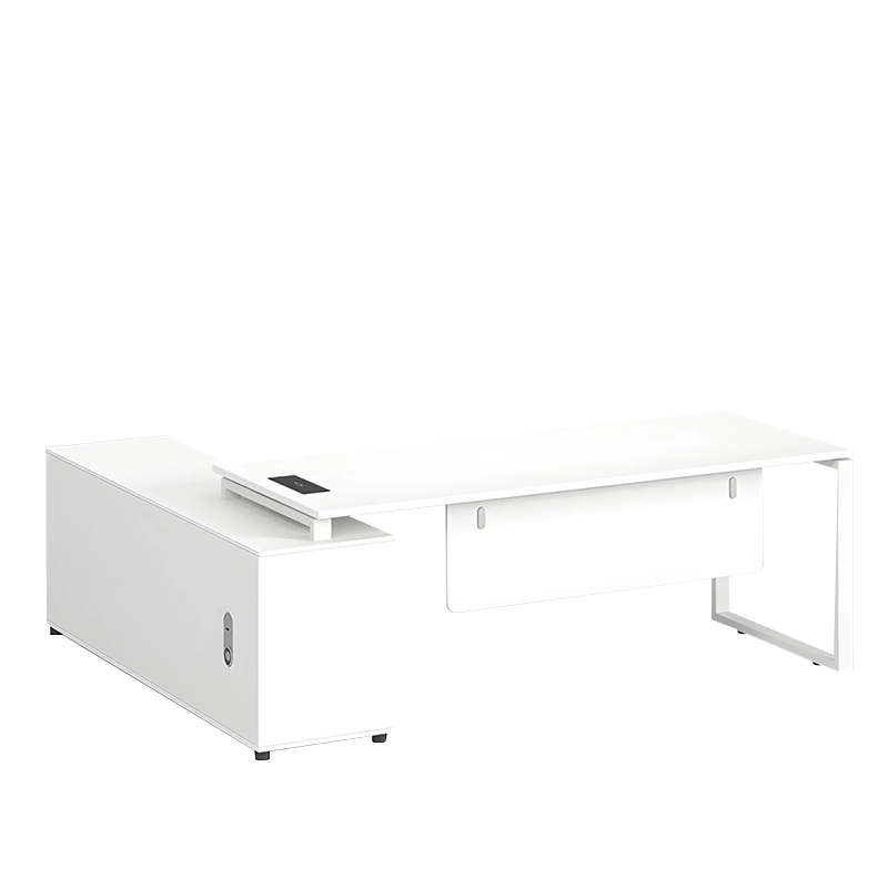 L-shaped Executive Office Desk MFC Table Luxury for Corporate Executive Office Project Contractor MEIYI - MEI YI