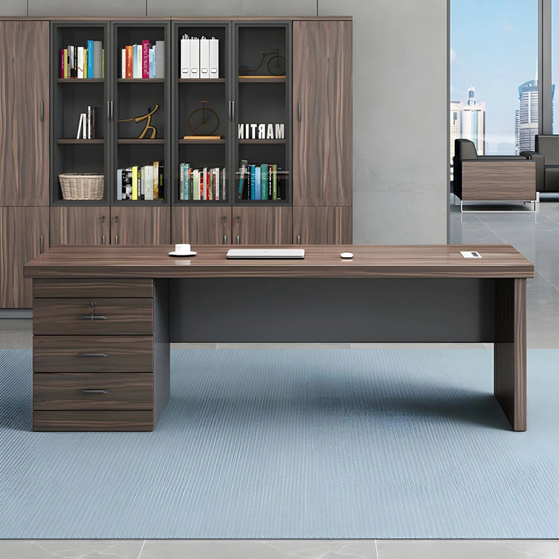 Customizable Design L-Shaped Executive Desk Wooden for Hospital Office Environment ODM Solution Provider MEIYI - MEI YI