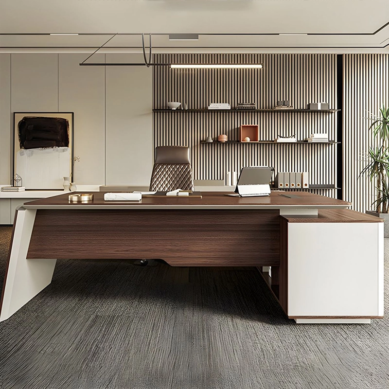 L Shaped Computer Desk Wooden Modern Luxury for Business Executive Workspace Direct Factory Supplier MEIYI - MEI YI