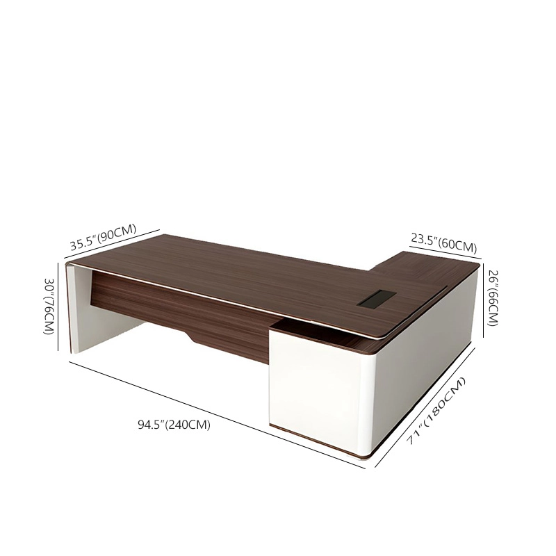 Modern Wooden Executive Desk with Shelves and Drawers for Executive Office Export Trading Company MEIYI - MEI YI Modern Wooden Executive Desk with Shelves and Drawers for Executive Office Export Trading Company MEIYI - MEI YI