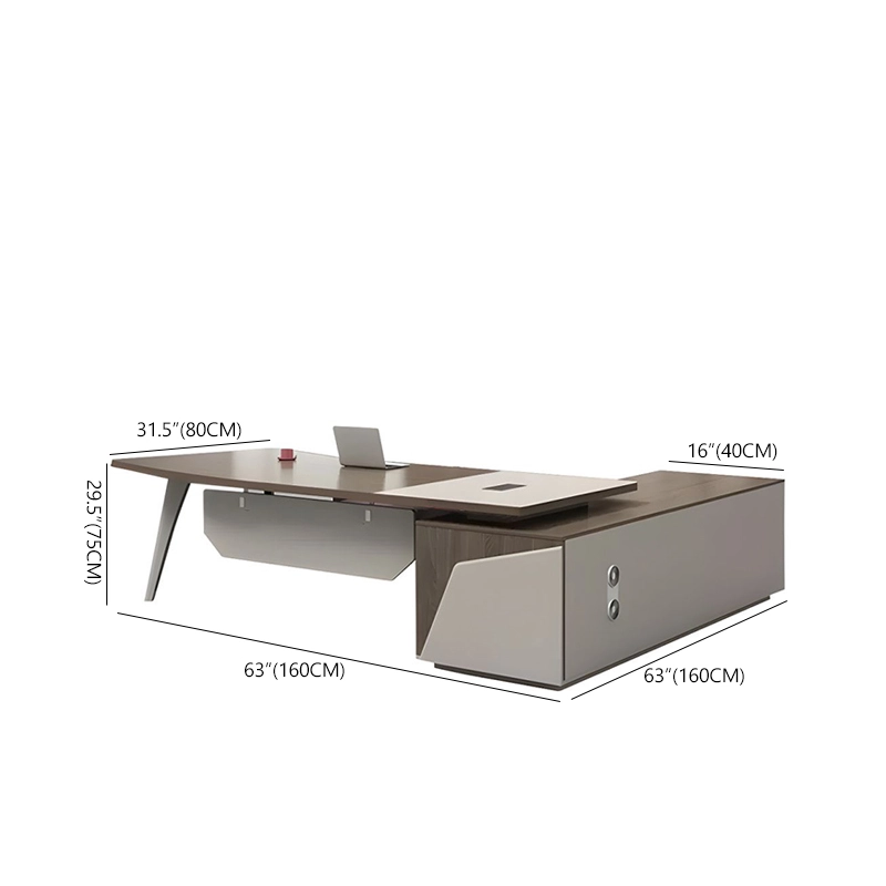 L Shaped Wooden Executive Desk Modern Panel for Enterprise Manager Office Bulk Buyer MEIYI - MEI YI