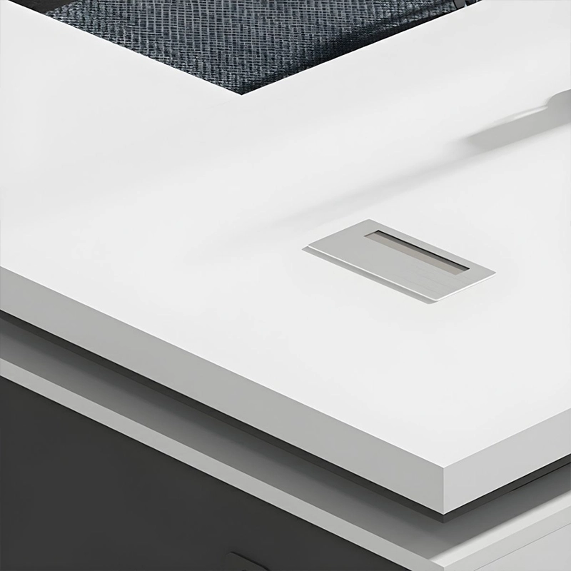 White Large Executive Desk Modern Style for Enterprise Executive Office ODM Solution Provider MEIYI - MEI YI