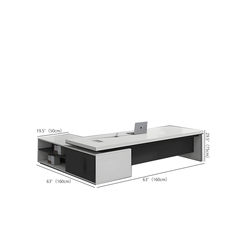 White Color Executive Office Desk Modern for Institutional Management Office Professional Production Base MEIYI - MEI YI
