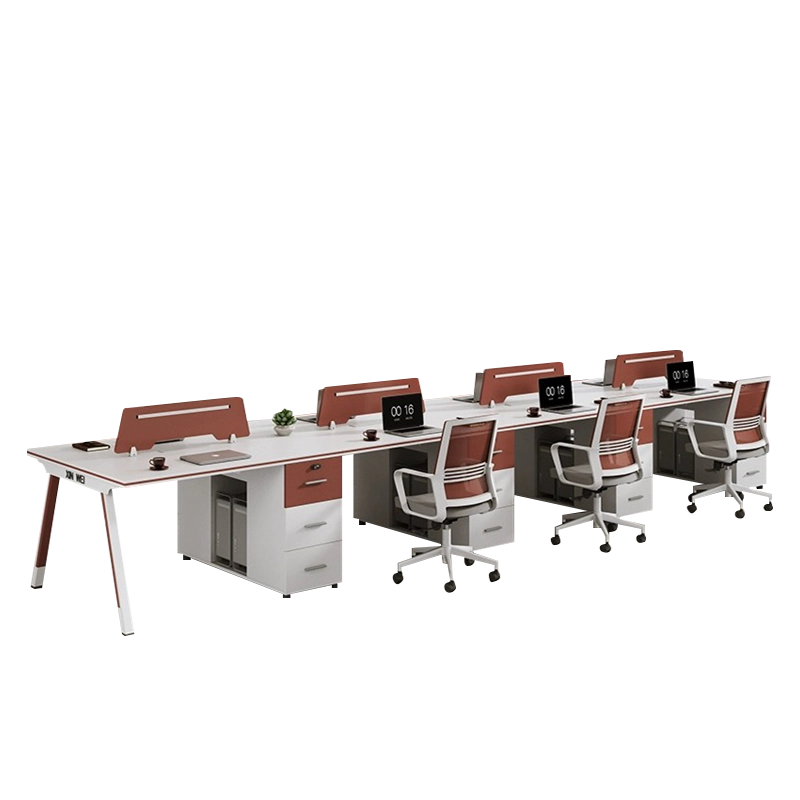 Staff Office Desk and Chair Combination Modern Metal Executive Desk for 4 People Easy Assembly Commercial Use - MEI YI