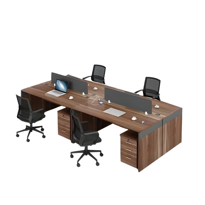Executive 4 Person Wooden Workstation for Office Commercial Space Furniture Supplier MEIYI - MEI YI