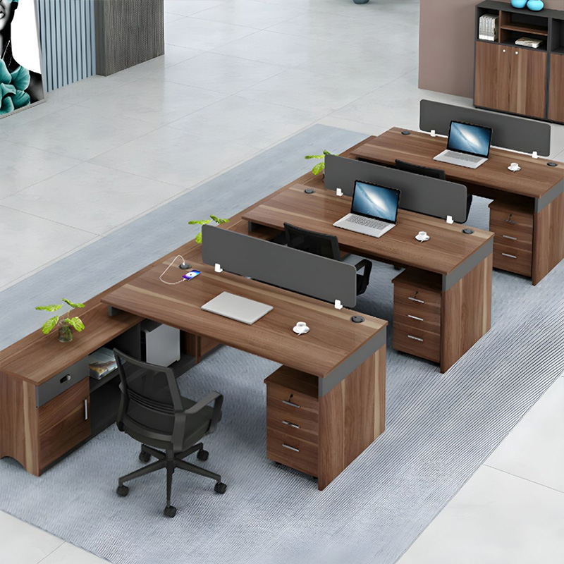 L Shaped Corner Computer Desk Wooden for Office Working Space ODM Solution Provider MEIYI
