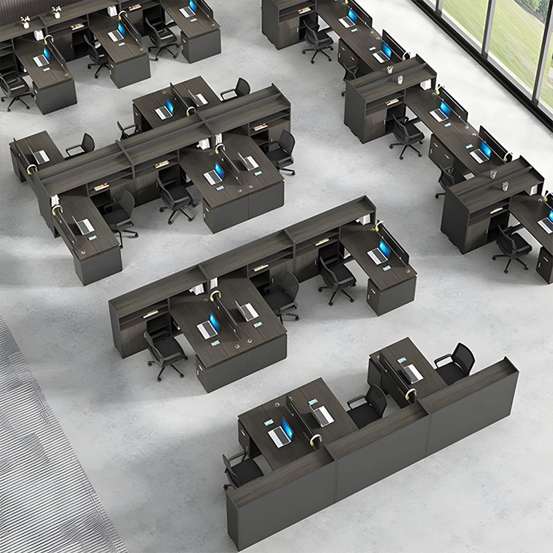 Office Cubicle Workstation Wooden Luxury for 2 to 8 People Work Area Furniture Wholesaler MEIYI - MEI YI