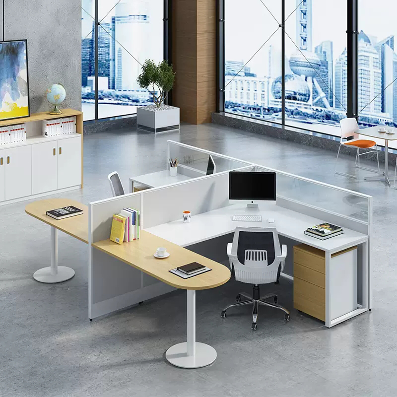 4 Person Partition Office Workstation for Company Working Space Professional Production Base MEIYI