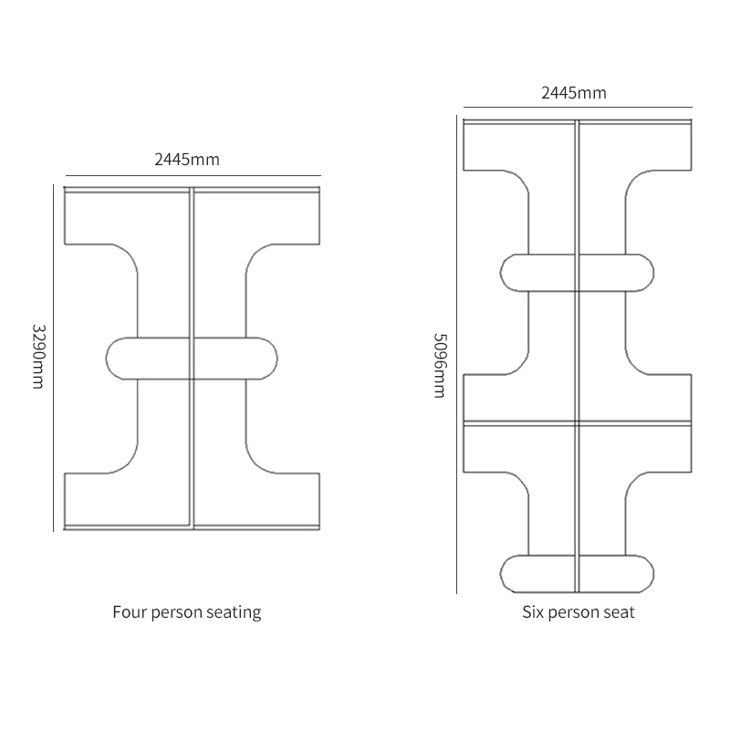 Modern 4 Seater Office Cubicles for Office Working Environment MEIYI Furniture - MEI YI