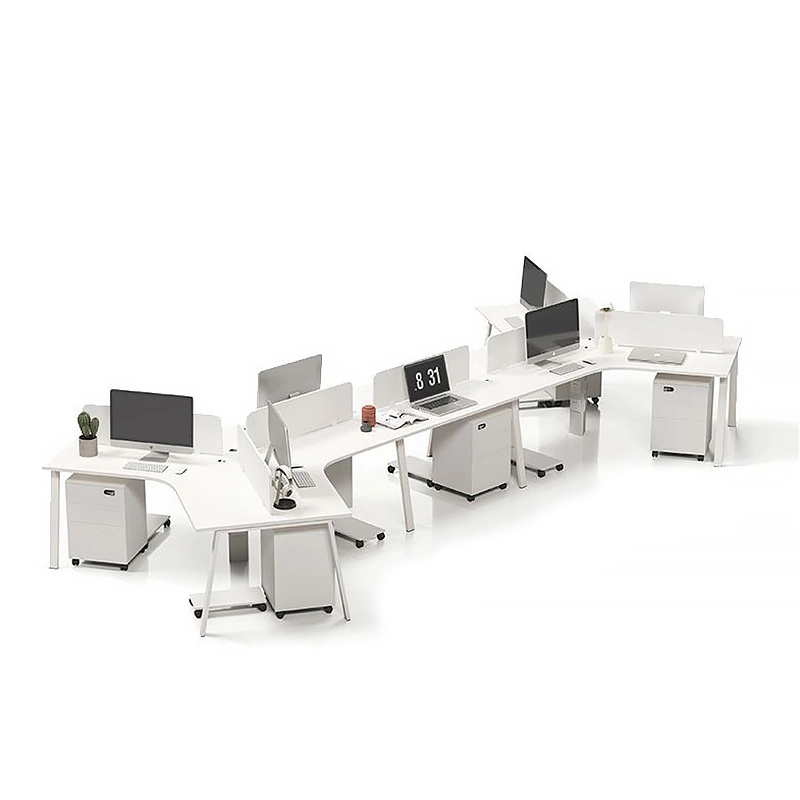 Creative Design Office Workstation with Movable Filing Cabinet for Multi Person Office Space OEM Manufacturer MEIYI - MEI YI