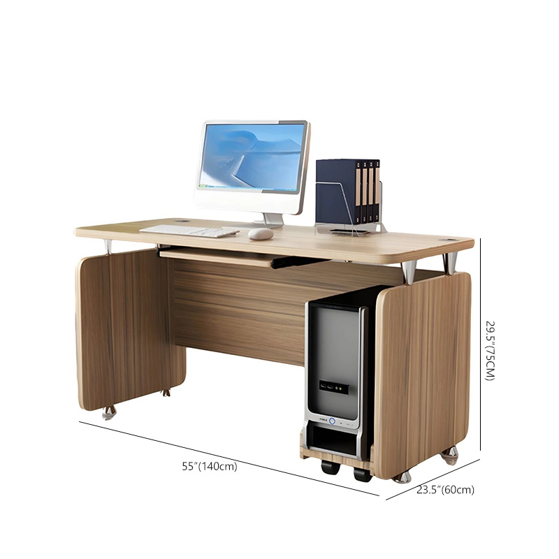 Office Computer Desk with Keyboard Storage Cabinet Simple Style for Staff Working Area B2B Furniture Vendor MEIYI - MEI YI
