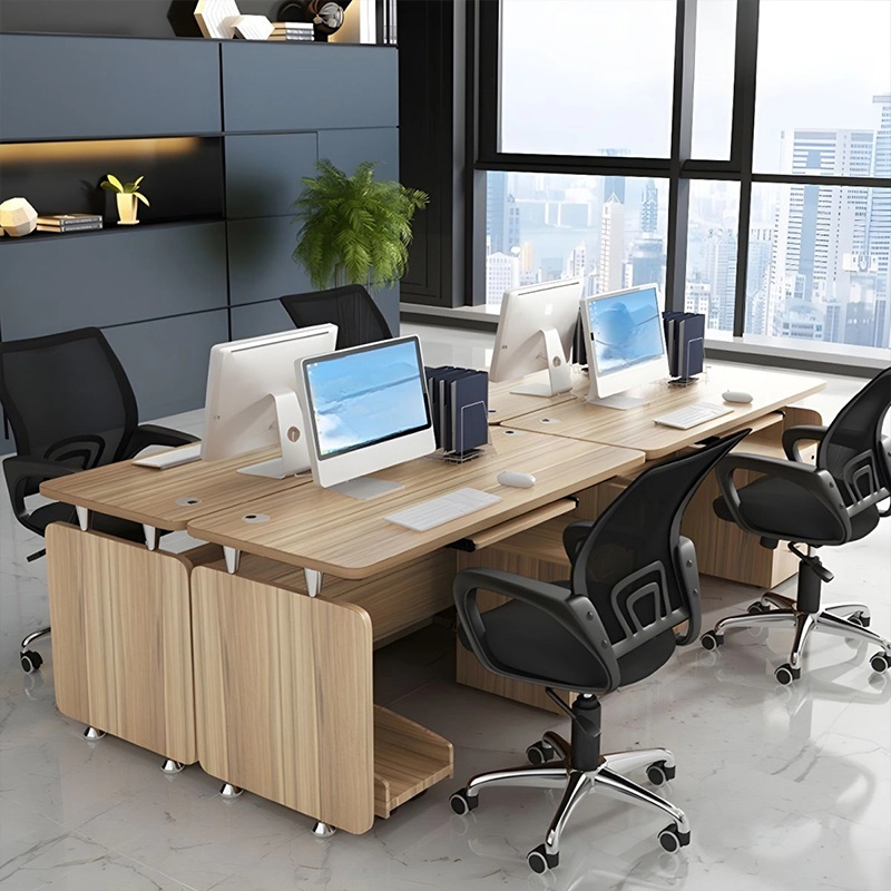 Simple Single Staff Desk Office Computer Desk with Keyboard Storage Cabinet for Commercial Workspace OEM Manufacturer MEIYI - MEI YI