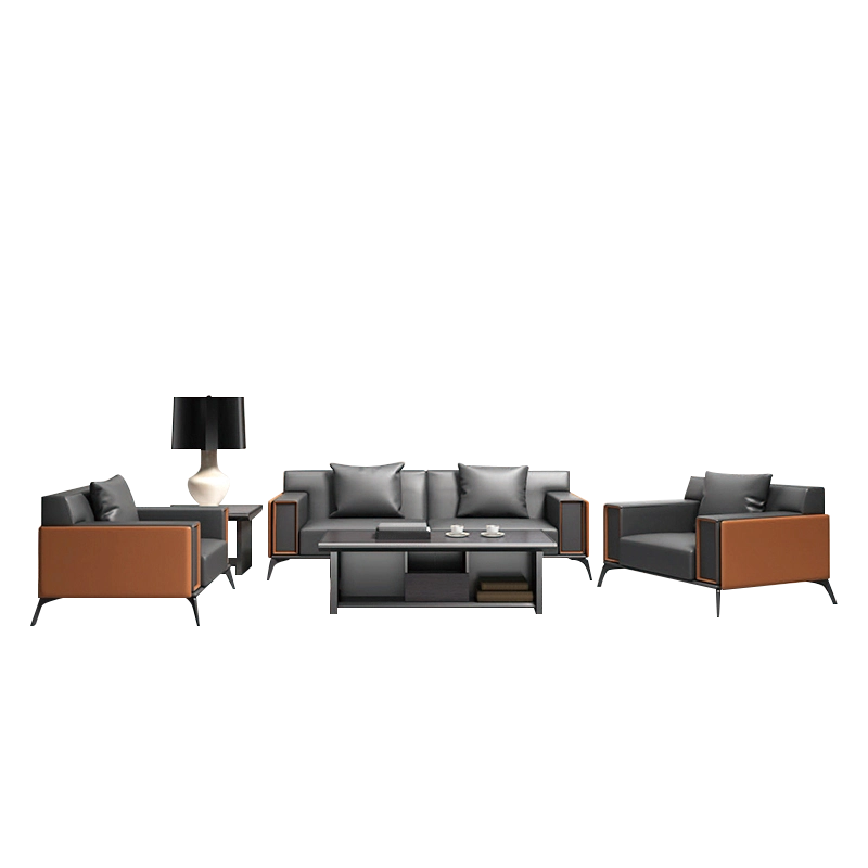 High-Class Modern Leather 3-Seat Sofa – New-Style Commercial Office & Reception Area Procurement - MEI YI