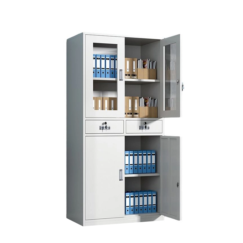 Steel Half Glass Door Filing Cabinet Modern for Office Furniture Space Professional Production Base MEIYI - MEI YI