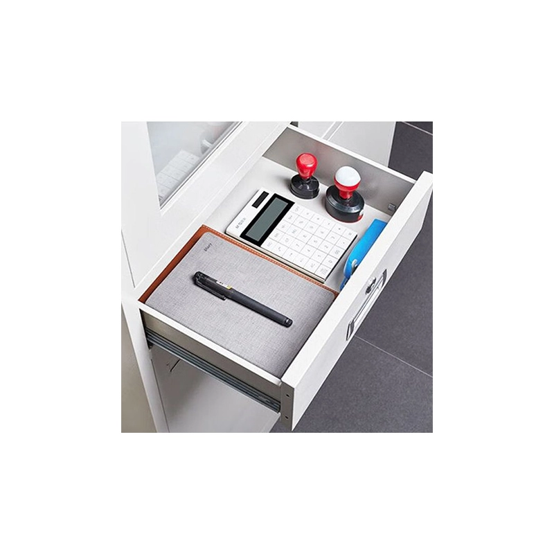 Modern Metal Filing Cabinet Half Glass Door for Office Equipment Workspace Direct Factory Sale - MEI YI