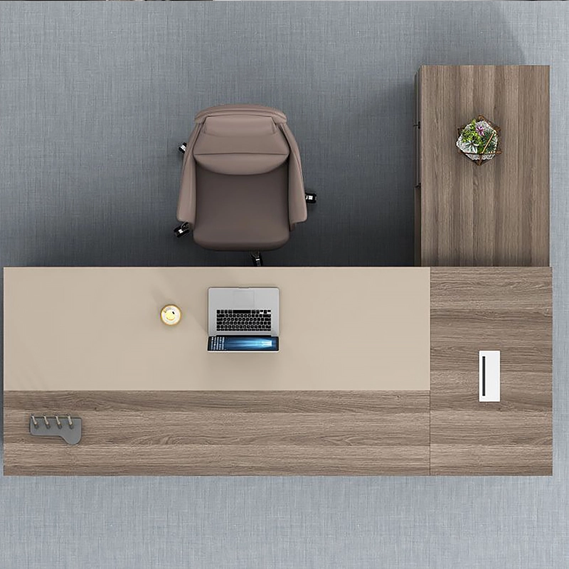 Modern Luxury L-Shaped Boss Desk Executive Computer Manager Executive Office Furniture Desk - MEI YI