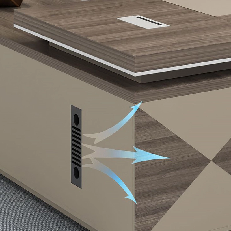 Modern Luxury L-Shaped Boss Desk Executive Computer Manager Executive Office Furniture Desk - MEI YI