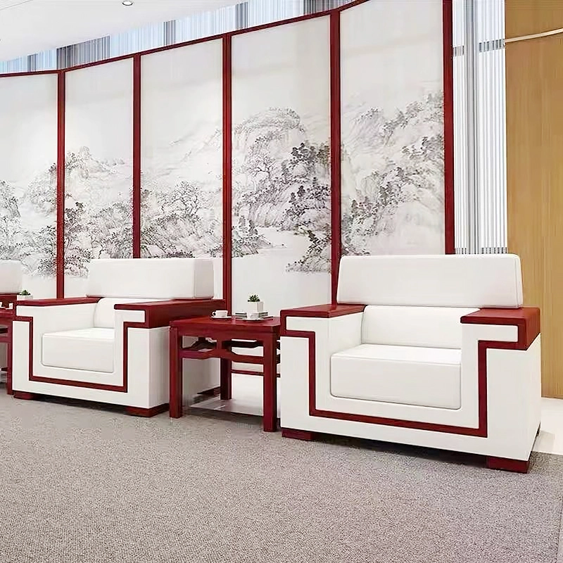 Office Furniture Commercial Modern Reception Sofa Office Couch Leather Office Sofa Set Furniture - MEI YI
