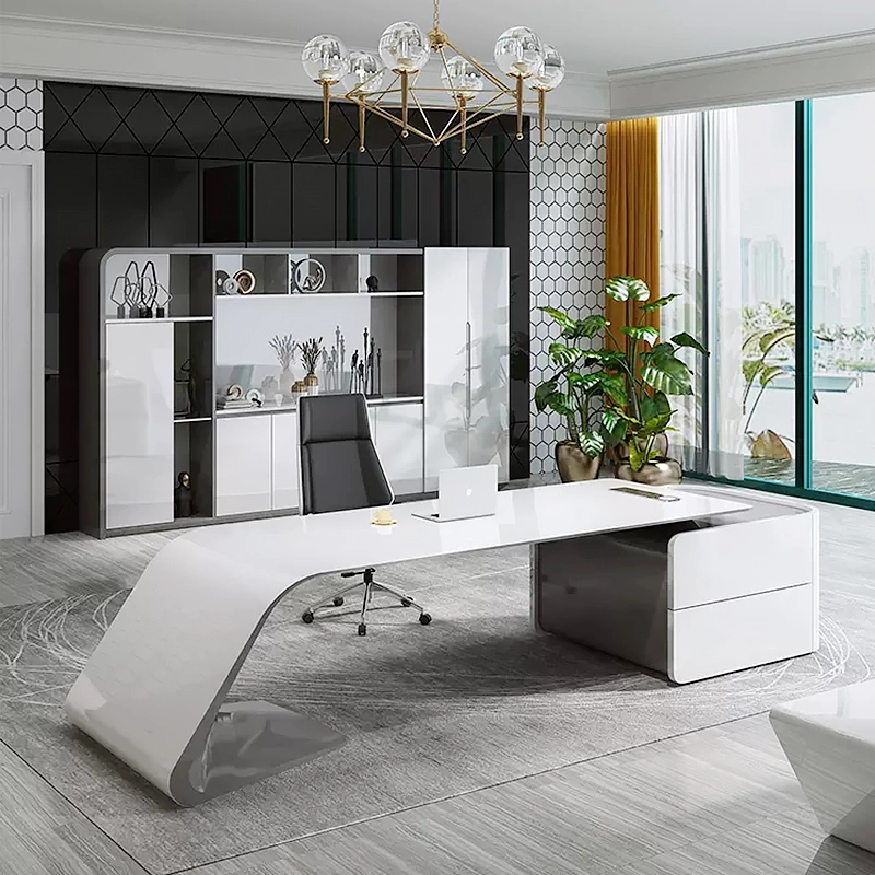 Fábrica de muebles al por mayor, escritorio de jefe con diseño de CEO, muebles de oficina duraderos - MEI YI