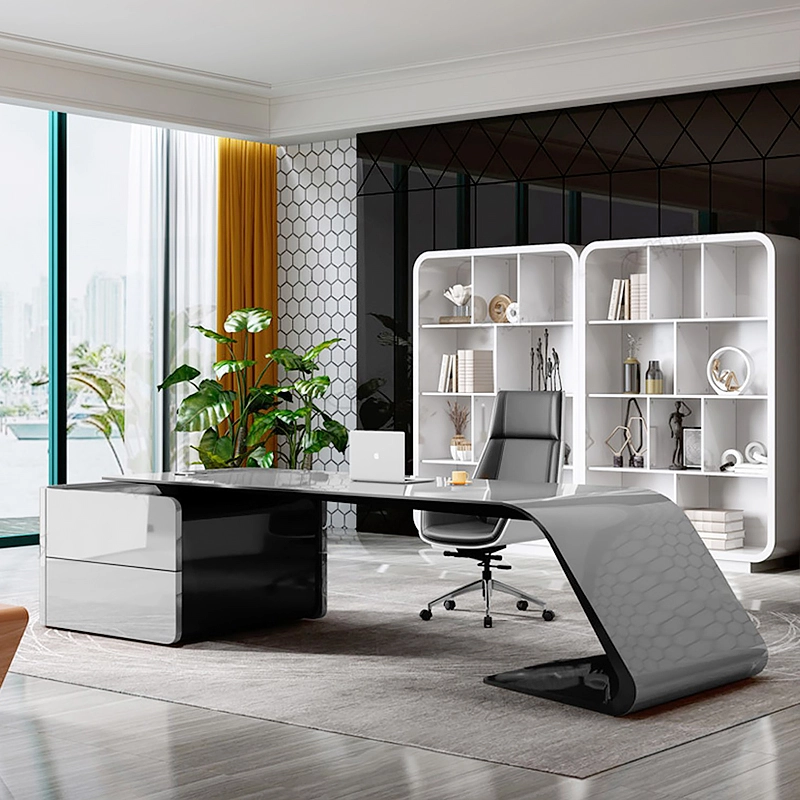 Fábrica de muebles al por mayor, escritorio de jefe con diseño de CEO, muebles de oficina duraderos - MEI YI