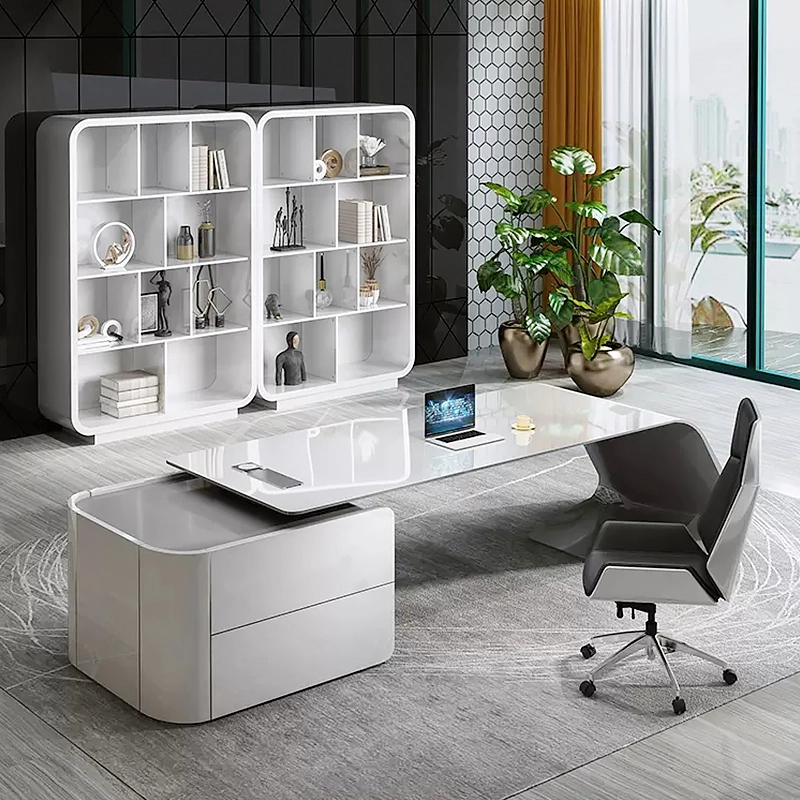 Fábrica de muebles al por mayor, escritorio de jefe con diseño de CEO, muebles de oficina duraderos - MEI YI