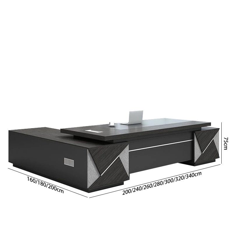 Modern Wooden Manager Desk With Integrated Organizer For Enterprise Admin Office Custom Maker MEIYI - MEI YI
