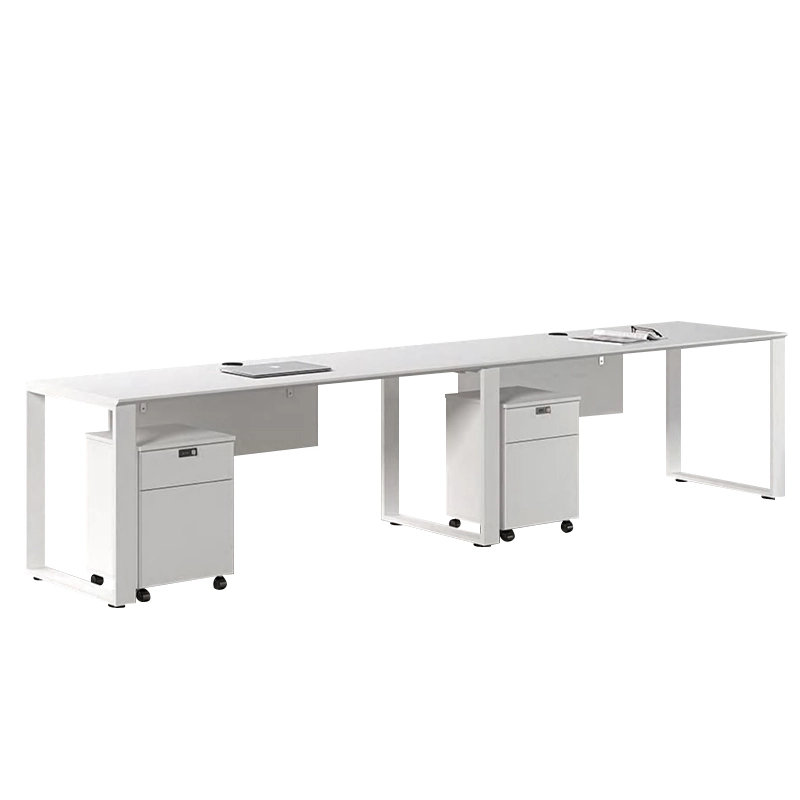 Modern Modular Open Office Desk in White for Commercial and Home Use - MEI YI