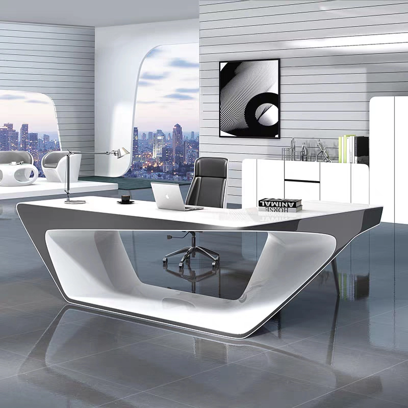 Modern High-Tech Lacquered CEO Office Desk with Innovative Design - MEI YI