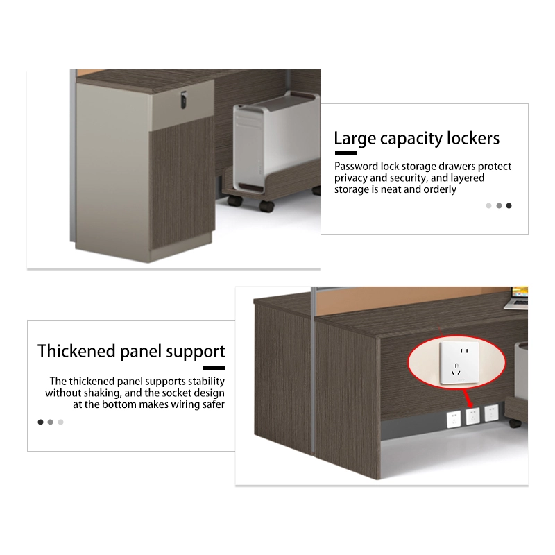 Modern Modular L-Shaped Commercial Office Desk for Open-Plan Workspaces - MEI YI