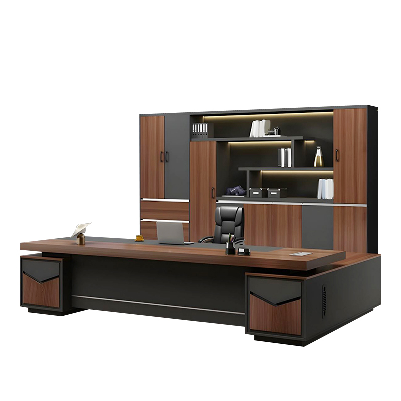 Luxury Factory-Supplied L-Shaped Manager Desk – Modern High-End Office Furniture for Executive Procurement
