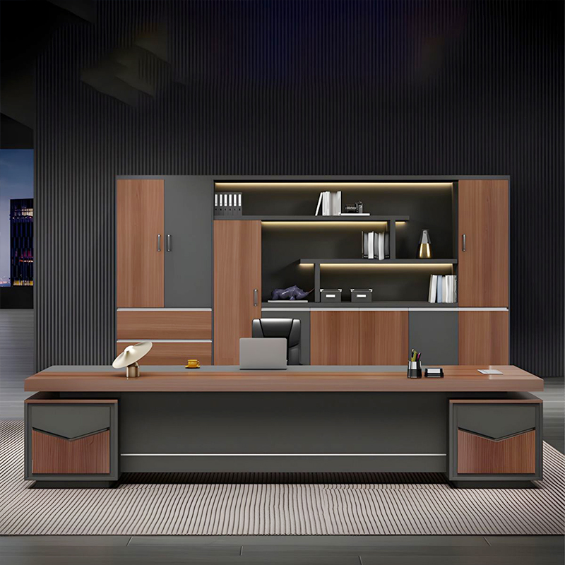 Luxury Factory-Supplied L-Shaped Manager Desk – Modern High-End Office Furniture for Executive Procurement