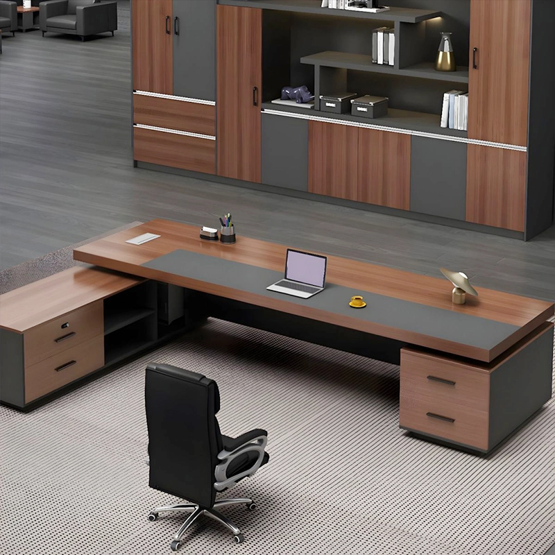 Luxury Factory-Supplied L-Shaped Manager Desk – Modern High-End Office Furniture for Executive Procurement - MEI YI