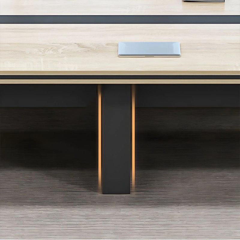 Custom Light Wood Grain Executive Conference Table Office Furniture Negotiation Table Training Table Made of MDF and Wood Panel - MEI YI