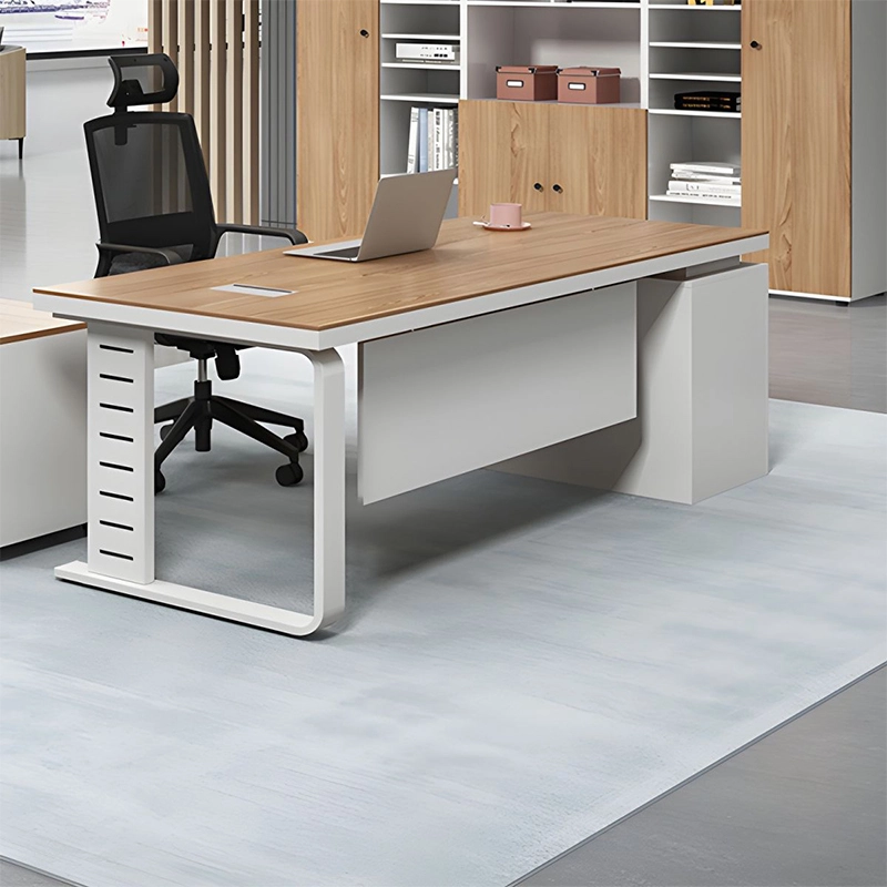 Modern Factory Custom Simple Wooden Commercial Furniture Modern Executive Desk Table Manager Boss Office Desk - MEI YI